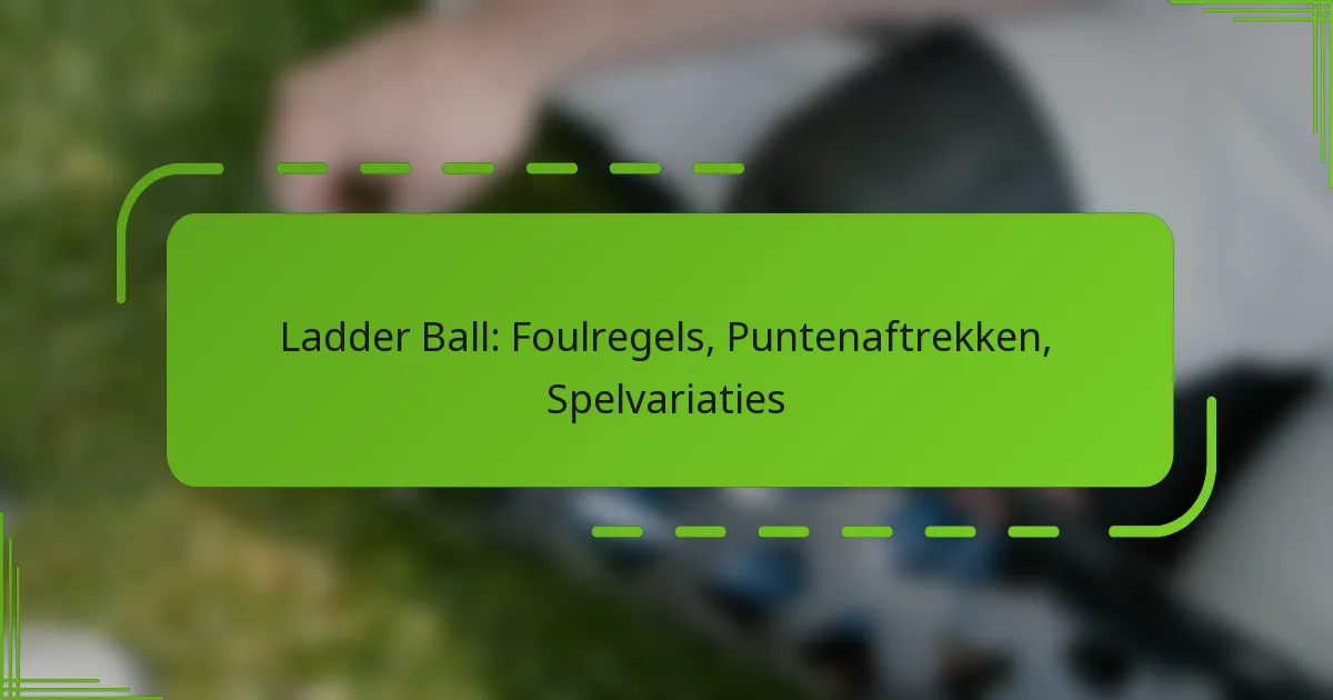 Ladder Ball: Foulregels, Puntenaftrekken, Spelvariaties