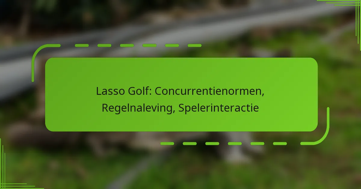 Lasso Golf: Concurrentienormen, Regelnaleving, Spelerinteractie