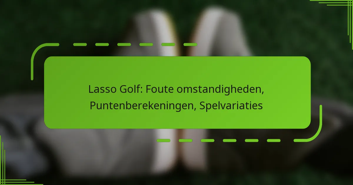 Lasso Golf: Foute omstandigheden, Puntenberekeningen, Spelvariaties