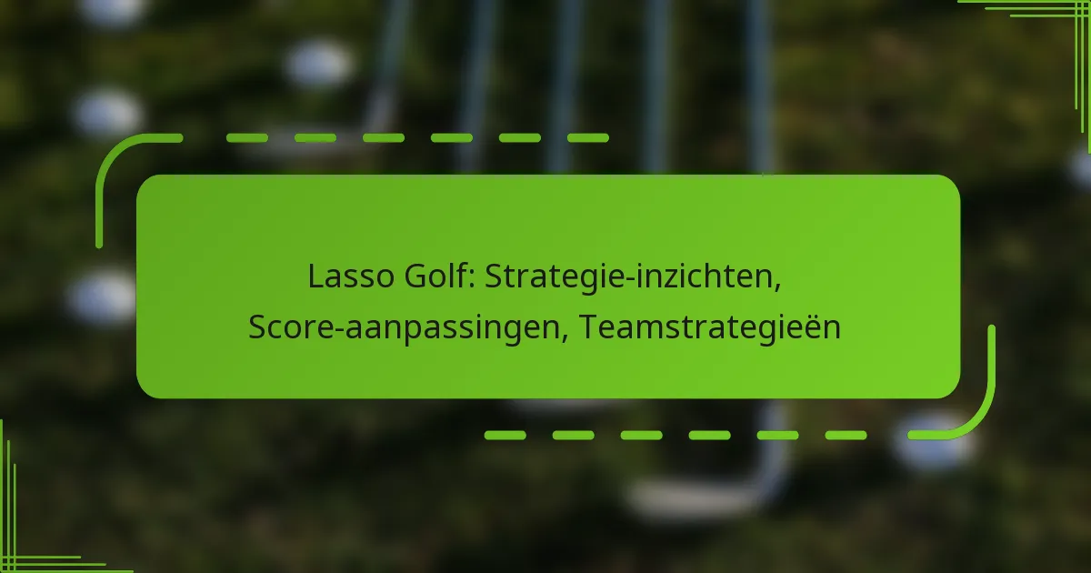 Lasso Golf: Strategie-inzichten, Score-aanpassingen, Teamstrategieën